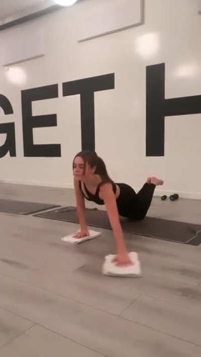 Cleaning while pilates