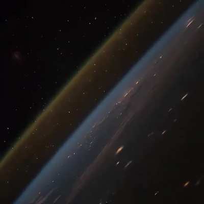 Rocket launch seen from space