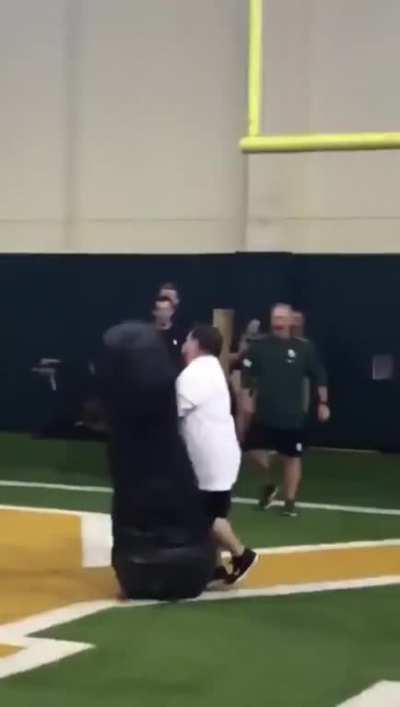 Coach Racing a Robotic Tackling Dummy