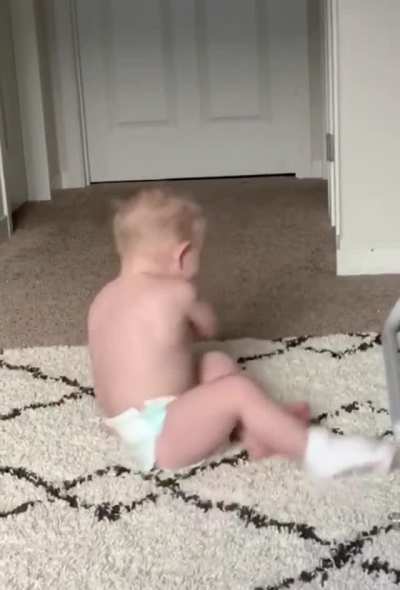 Toddler has trouble putting socks on