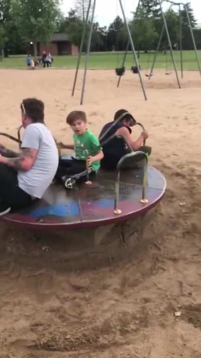 Supposed to be fun day at the park.. Don’t worry the kiddo wasn’t hurt just shook up a bit! He was back to playing a few minutes later 😅