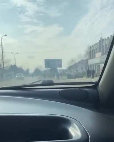 In Bilozerka (right near Kherson) local residents raise Ukranian flags and tear down Russian propaganda posters after Russian withdrawal