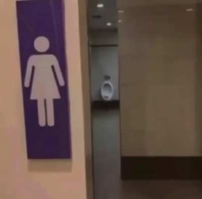 Wall squat bathroom.