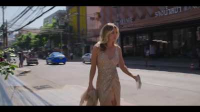 The Flight Attendant Gold Dress
