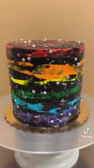 Galaxy rainbow cake
