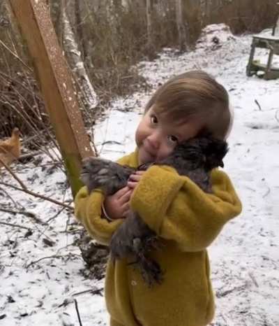 It is cold outside. Puppers need hugs to stay warm.