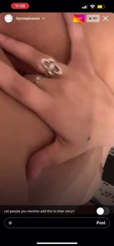 Masturbating