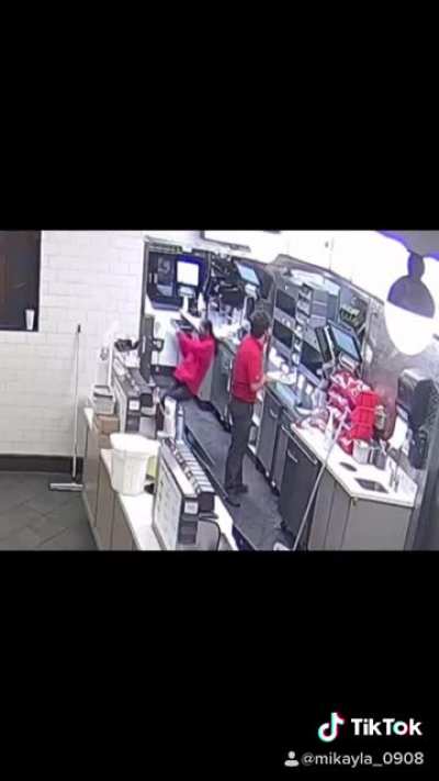Guys PLEASE watch me fall while I’m pulling the ice cream machine out. 😂. Y’all be careful pulling out your ice cream machines because what happened was the pull bar broke off of it as I was pulling it and I went flying 🙃