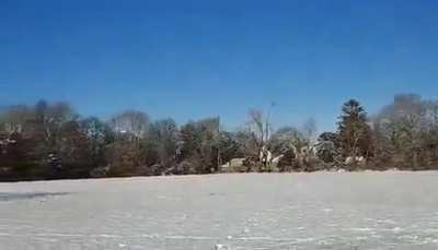 landing rc plane on skiis
