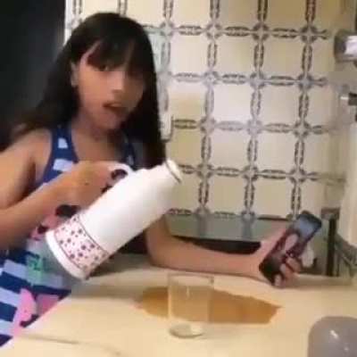 When you spill tea on the counter