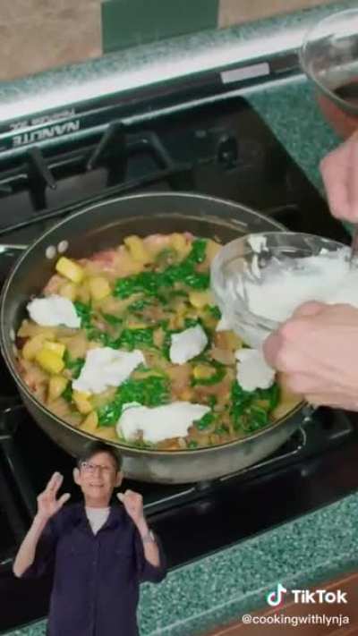 Grandma Lynja with the Skillet Lasagna