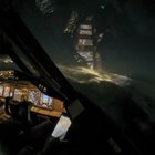 Time lapse of a pilot descending into a city at night