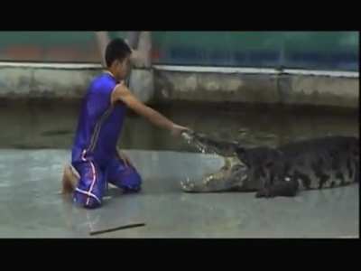 Man caught in Crocodile Death Roll and it ripped his hand