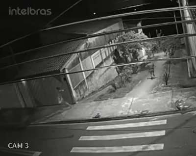 Things that only happen in Brazil: A man running away from his wife, a cat running away from a dog, and a thief running away from the Police's Special Actions Officers.