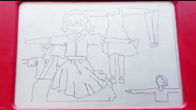 It took 2 years, but it's done. The entire Dragon Maid OP animated with an Etch A Sketch.