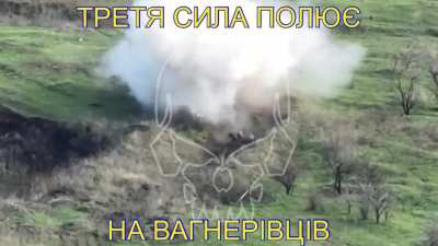 Volunteers of The Third Force have posted a new video of their work against Wagner mercs, somewhere around Bakhmut. NSFW/L.