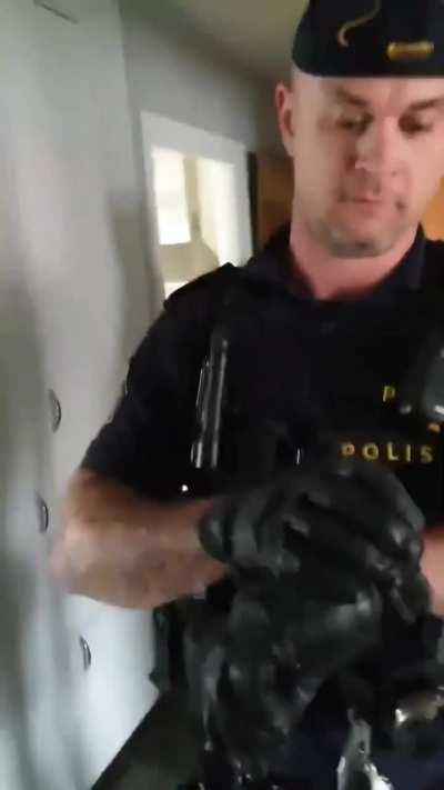 Swedish police breaks open door and serves child protection order and takes child from parents. 