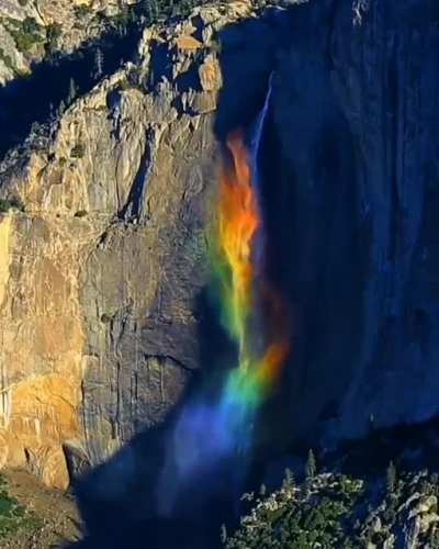 Magical Rainbow at Yosemite Falls