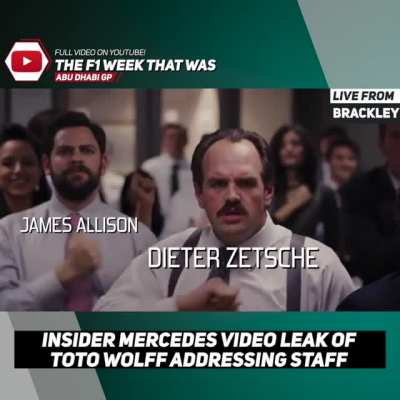 Insider footage of Toto Wolff addressing Mercedes staff about his rumoured departure