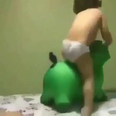 Baby discovers gravity.