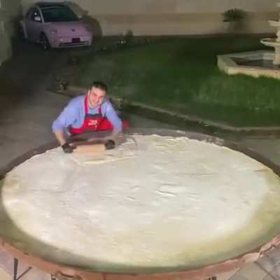 Someone ordered enough pizza to last a lifetime.