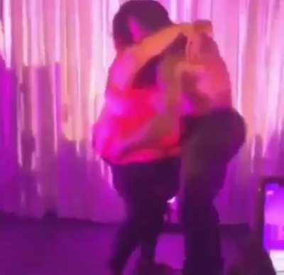 To lift her up