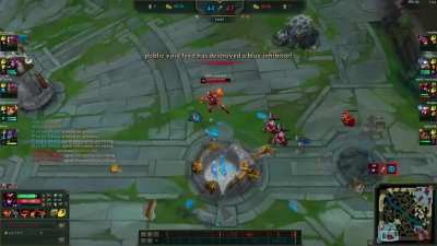 With 3 half dead minions I jokingly told my friends I would go end the game