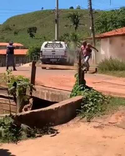 Military police vs suspect.