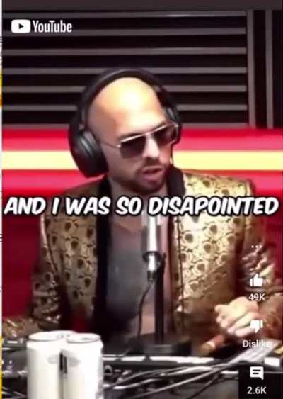 Andrew L Tate talking about a 16 year old girl. Alpha AF.
