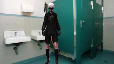 9S takes a huge fucking fat shit (ASMR)