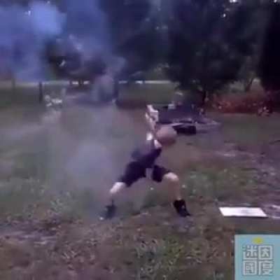 looks like this kid was carried away