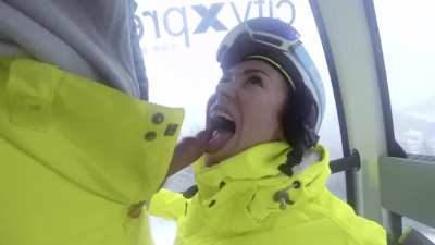 Cum on Her Tongue at The Cable Car