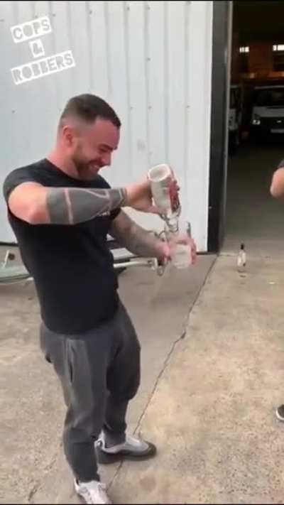 British worker drinks 2 bottles of alcohol after work, gets extremly drunk