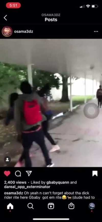Gbaby Quan (300) high school fight 👊🏾