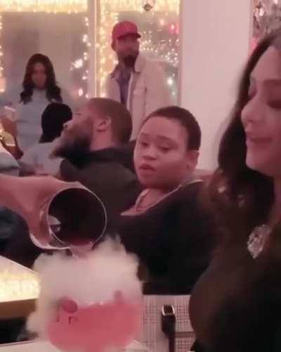 girl looking like damn my man only bought me a Pepsi