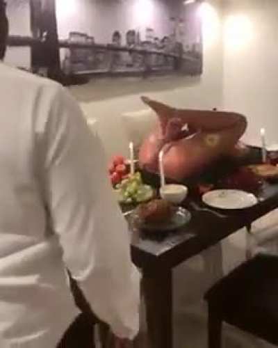 This guy's gonna be full tonight