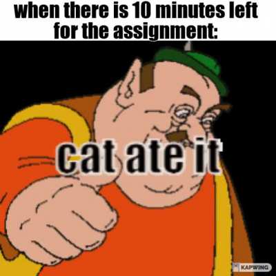 Due in 10 minutes....