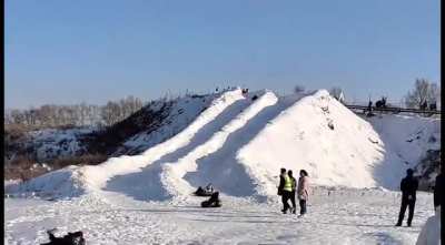 Went to a snow slide today