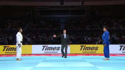 Nice Uchi-mata from Lutfillaev (vs Kyrgyzbayev, 2019 WC SF)