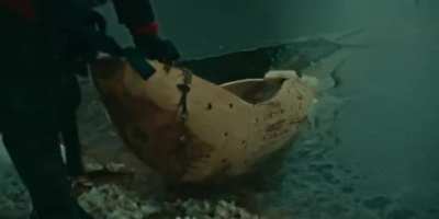 Canoe from a tree trunk