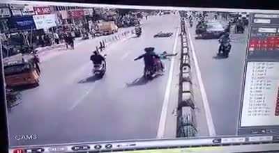 Some idiots walk on roads too