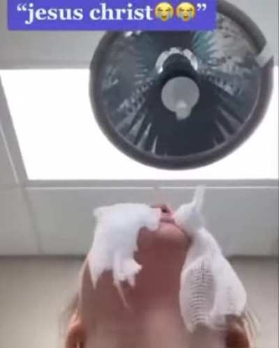 Sophia, STOP asking the dentist questions...