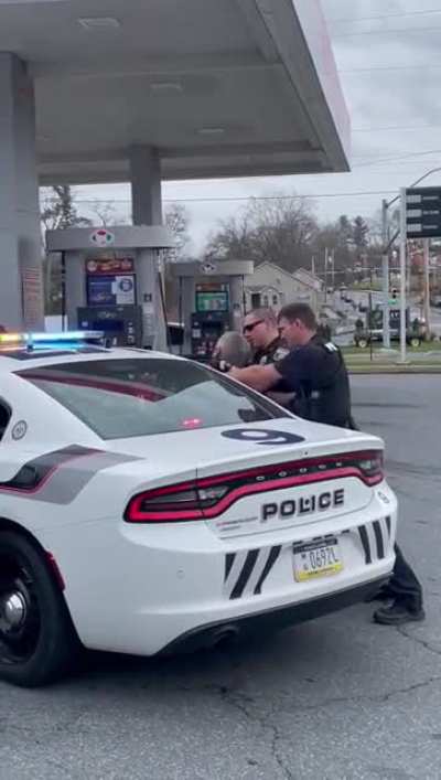 Trump supporter gets arrested for vandalizing (among other charges) gas station pumps with 