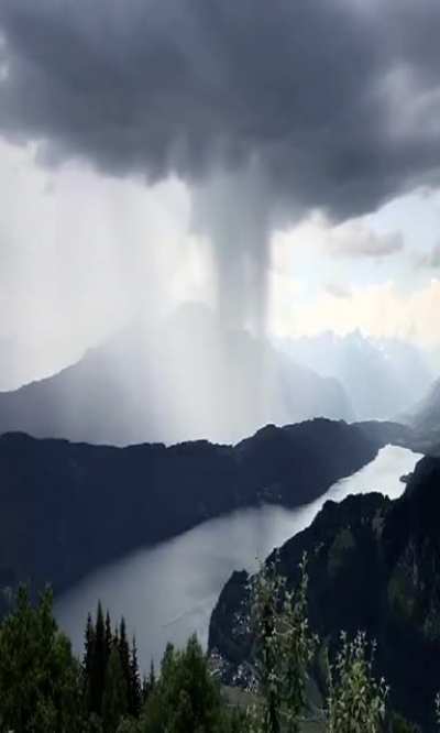 Microburst at Lake Millstatt in Austria