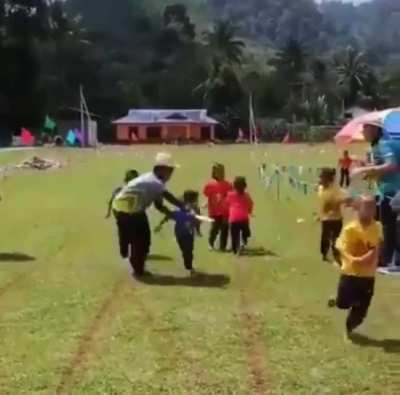 My life, as recreated by a school sports day