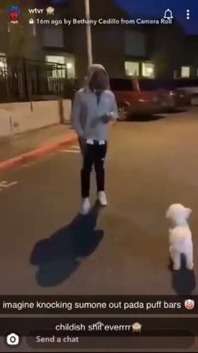He got KO’d real quick - they fought over a puff bar 😬