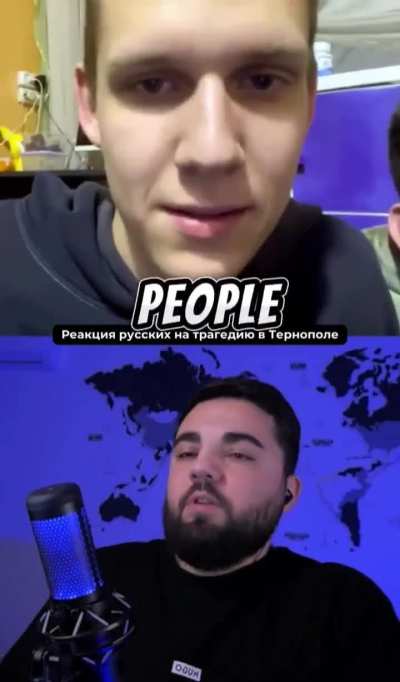 How do 2 r*ssians feel about the attack on civilians in Ternopil? 
