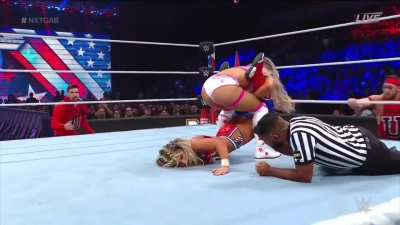 Tiffany Stratton folds Thea Hail like a pretzel all night long