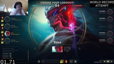 A league of legends streamer who was able to pick their champion