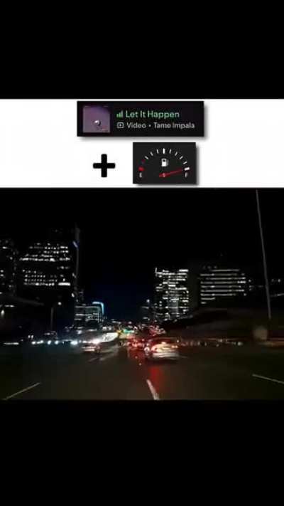Let it Happen is goated and also driving like Ryan Gosling (real)